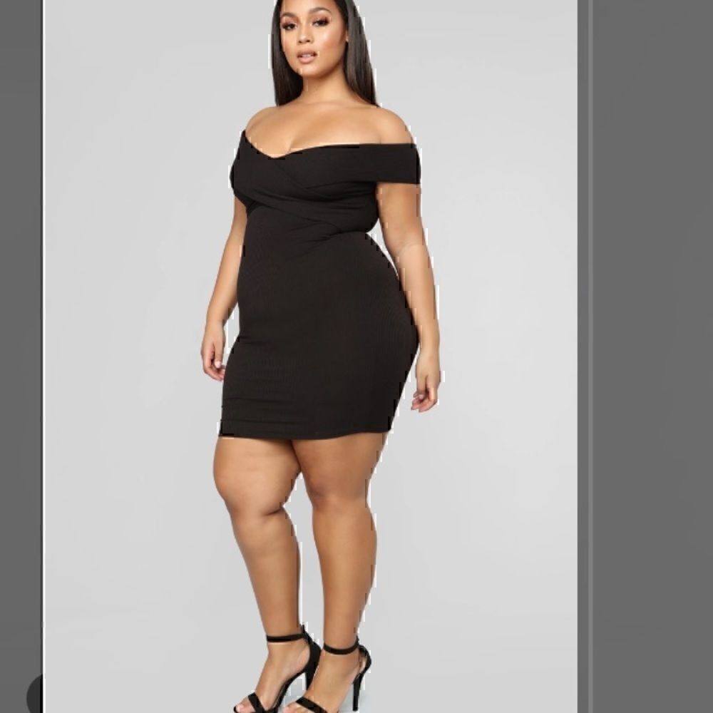NWT  1X Fashion  Nova Together  Forever Black Knit  Dress